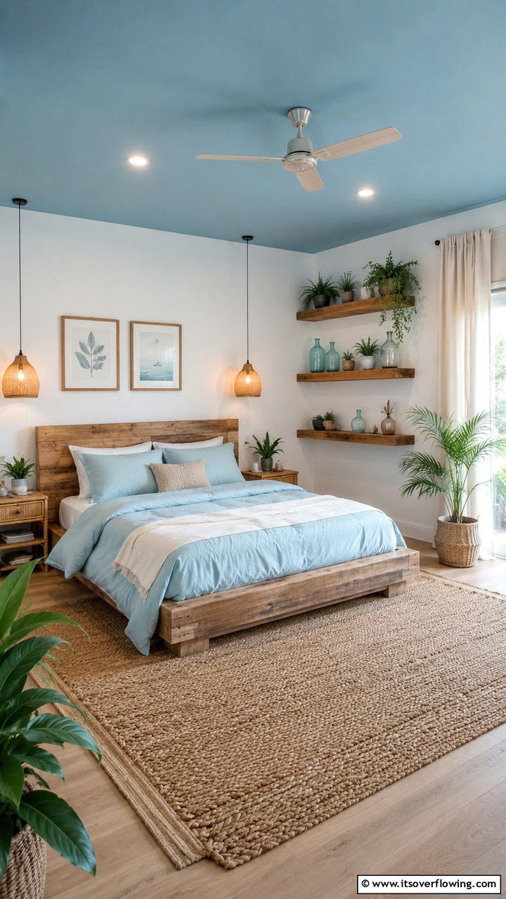 Eco Friendly Design Elements - 30 Duck Egg Blue Bedroom Ideas for Serene Spaces