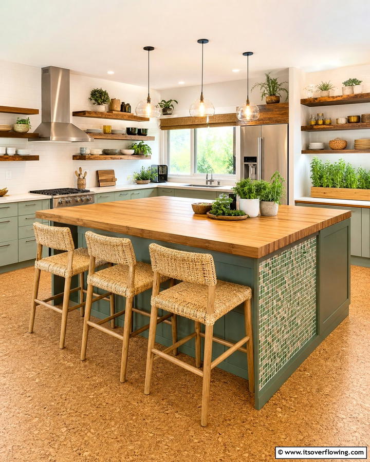 Eco Friendly Designs - 30 Kitchen Island Decor Ideas for Stylish Functionality