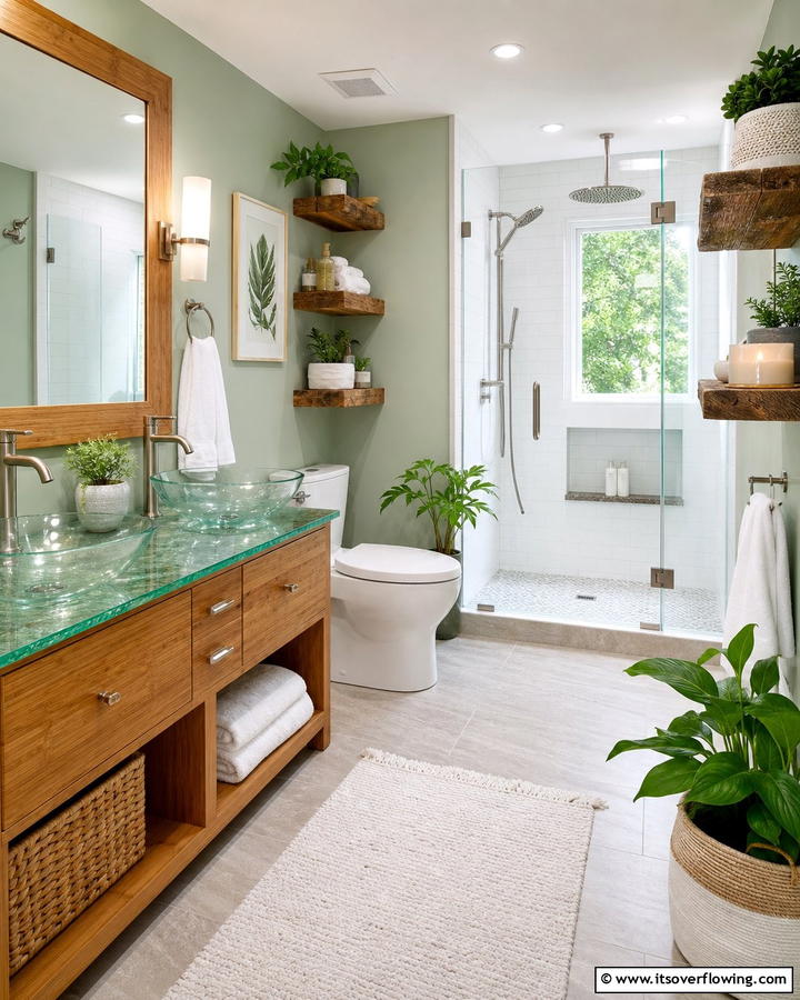 Eco Friendly Fixtures - 21 Modern Farmhouse Bathroom Ideas Blending Rustic Charm