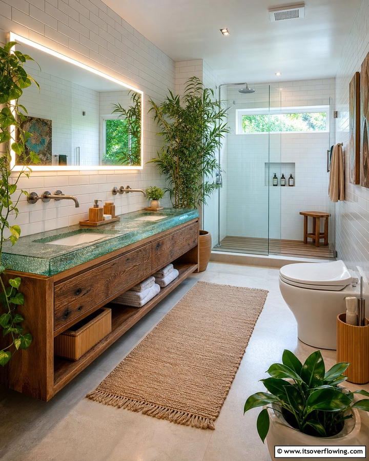 Eco Friendly Fixtures - 21 Mid-Century Modern Bathroom Ideas for Retro Elegance