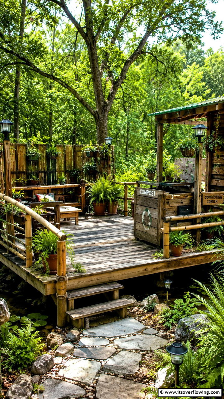 Eco Friendly Floating Deck - 30 Floating Deck Ideas for Modern Backyard Designs