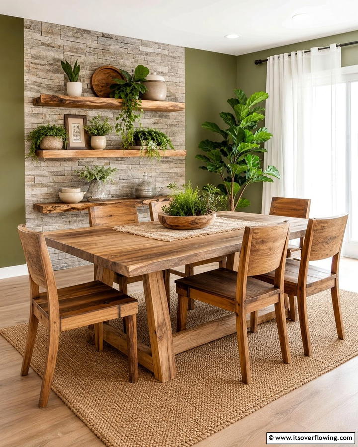 Eco Friendly Furniture Layout - 21 Green Dining Room Ideas to Refresh Your Dining Space