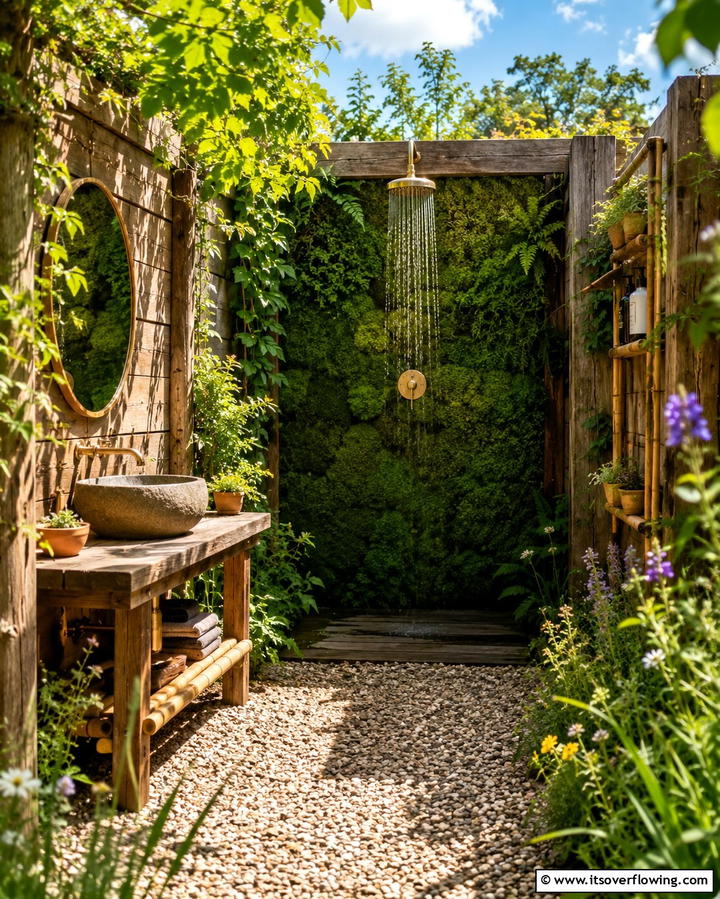 Eco Friendly Garden Escape - 30 Outdoor Bathroom Ideas for a Luxurious Backyard Oasis