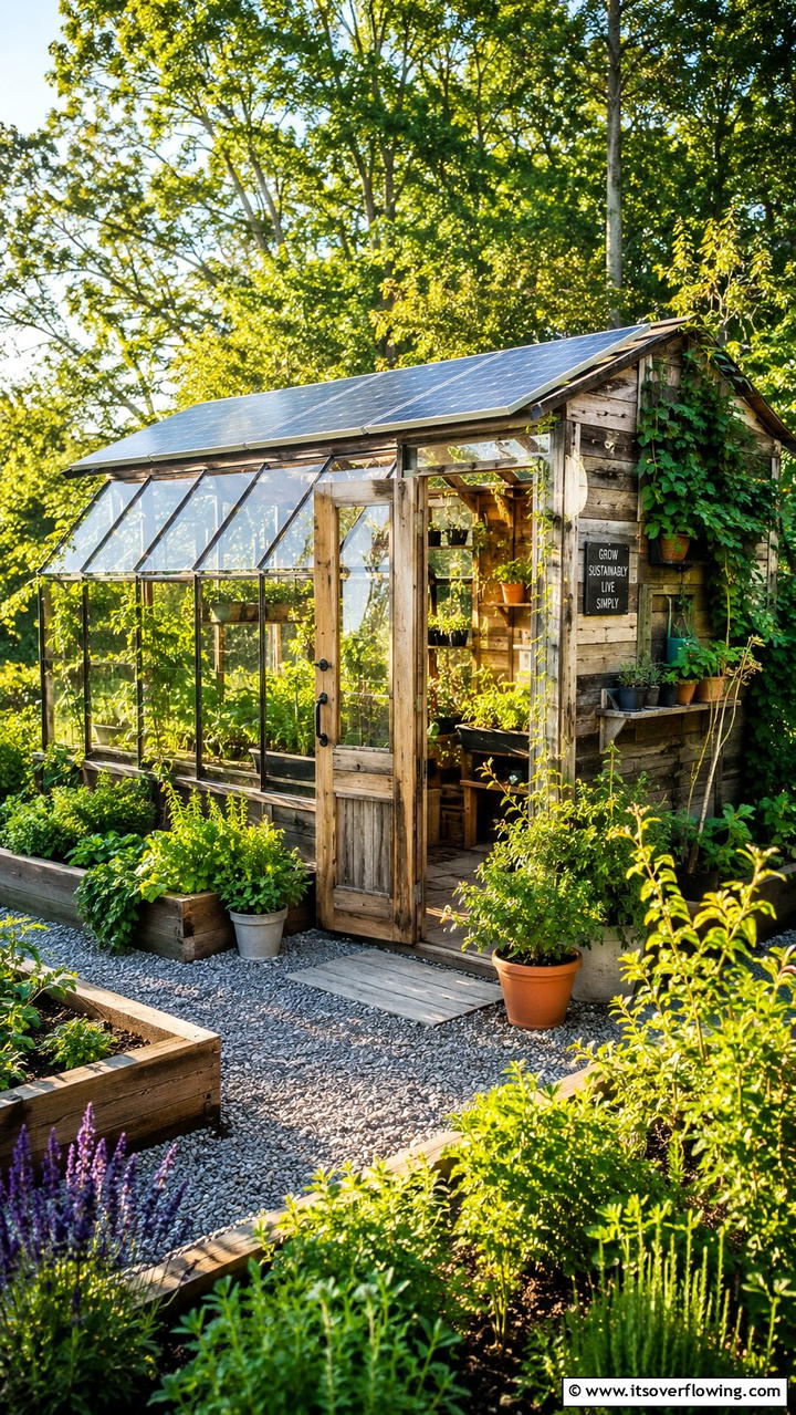 Eco Friendly Greenhouse Haven - 30 Greenhouse and Shed Combo Ideas- Space-Saving Designs