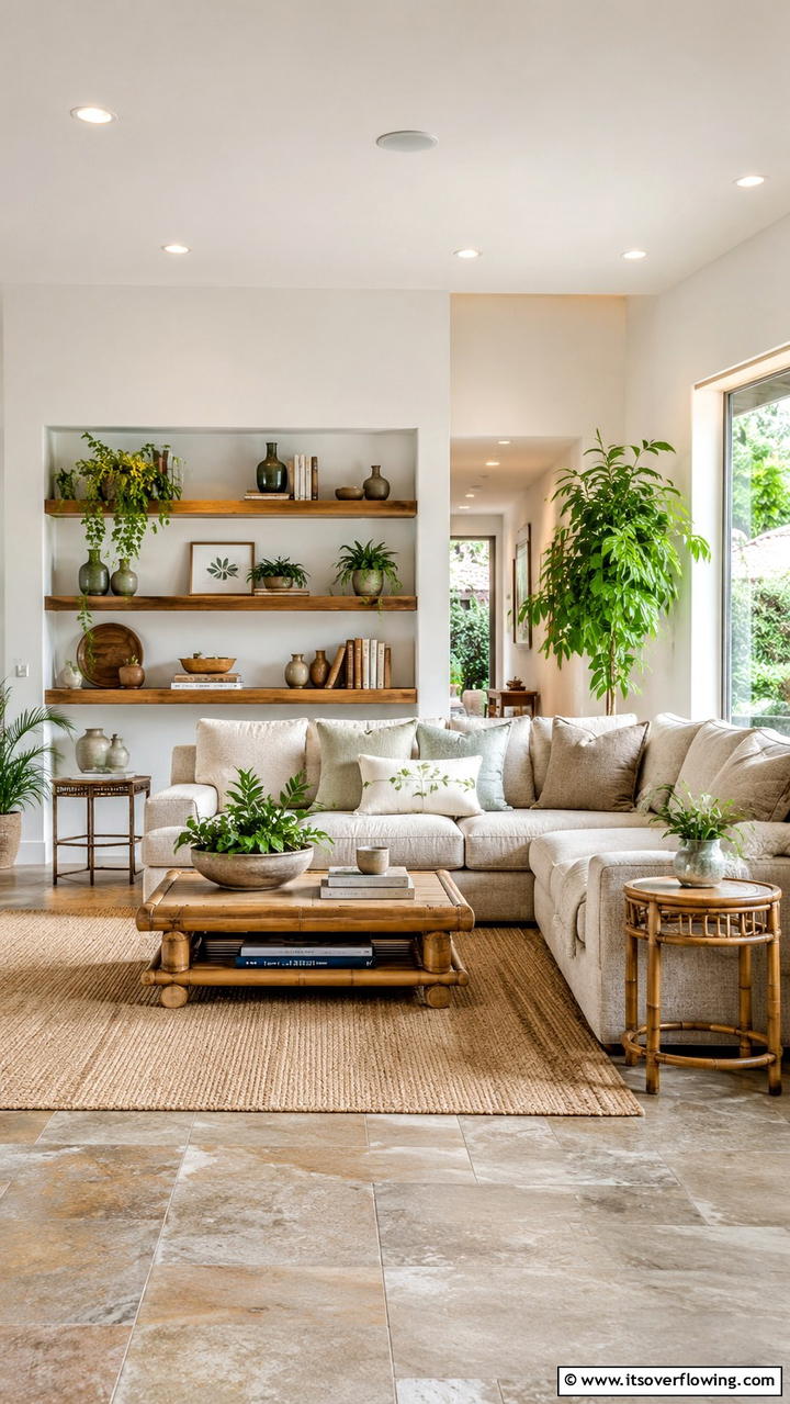 Eco Friendly Greige Sanctuary - 30 Greige Living Room Ideas for Neutral & Warm Modern Spaces