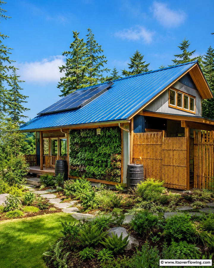 Eco Friendly Haven - 25 Houses With Blue Metal Roofs for Curb Appeal
