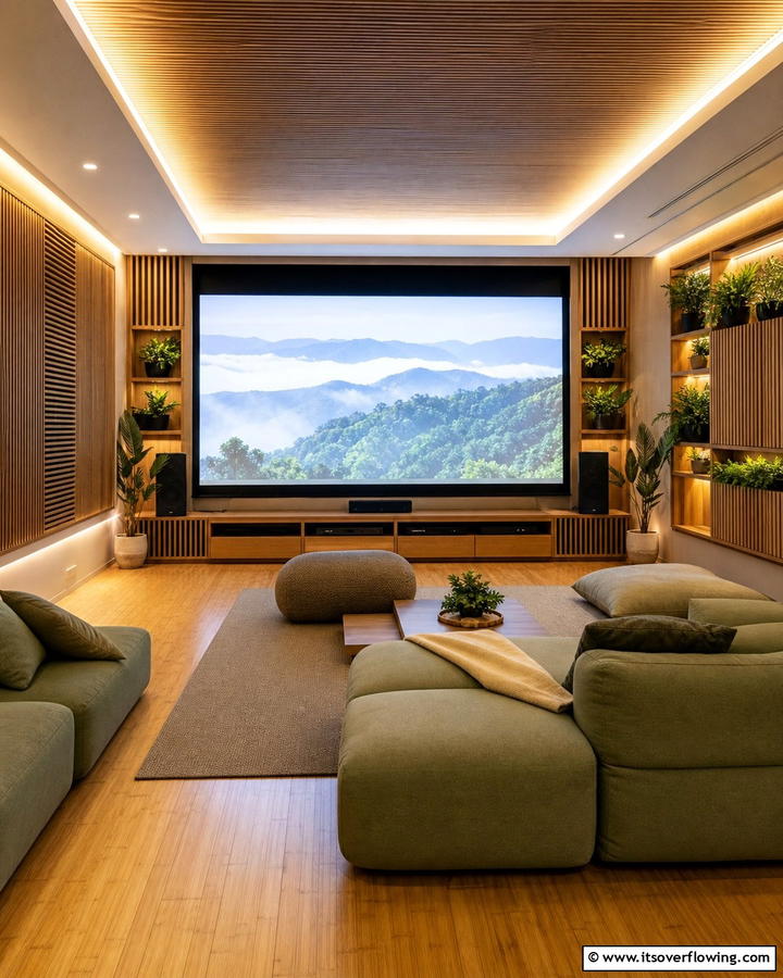 Eco Friendly Home Theater Innovations - 30 Home Theater Ideas- Immersive Entertainment Spaces