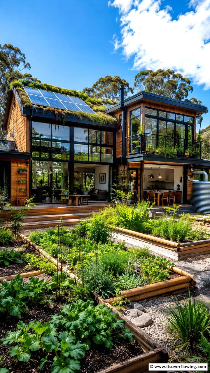 Eco Friendly Home with Black Accents - 30 Modern House Designs With Black Windows Inspiration
