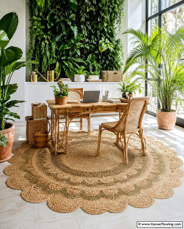 Eco Friendly Jute Rugs - 25 Office Rug Ideas to Transform Your Workspace