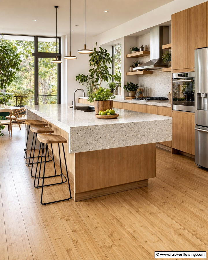 Eco Friendly Kitchen with Light Wood Floors - 25 Light Wood Floor Kitchen Ideas for a Bright Space
