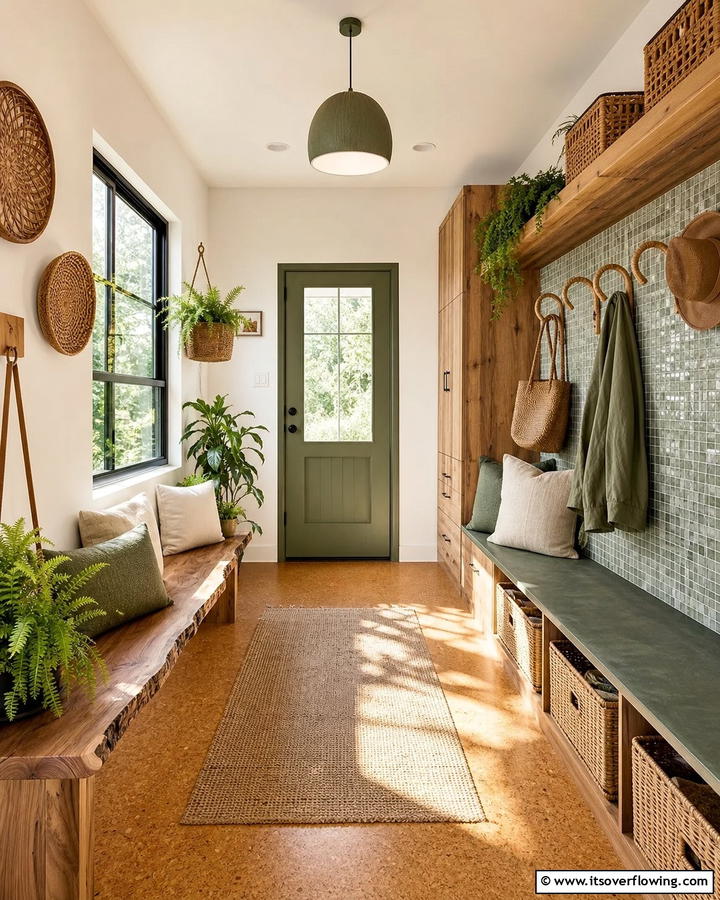 Eco Friendly Material Choices - 21 Mud Room Ideas for Organized & Stylish Entryways