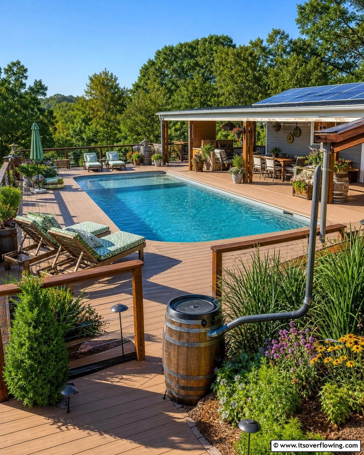 Eco Friendly Material Innovation - 21 Above-Ground Pool Deck Ideas for Backyard Fun
