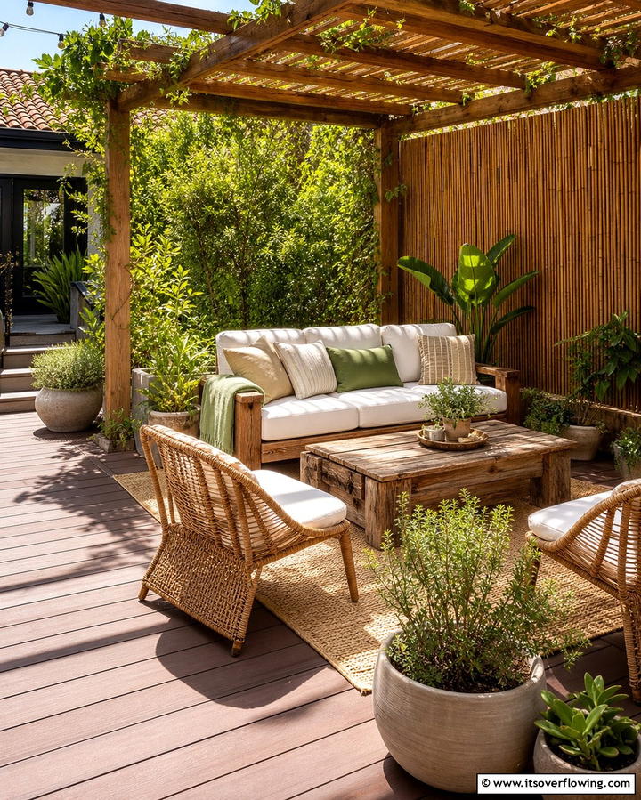Eco Friendly Materials - 21 Small Patio Design Ideas to Create an Outdoor Oasis