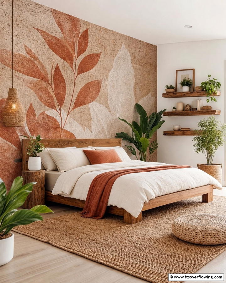 Eco Friendly Natural Designs - 21 Stunning Bedroom Wallpaper Ideas to Elevate Your Sanctuary