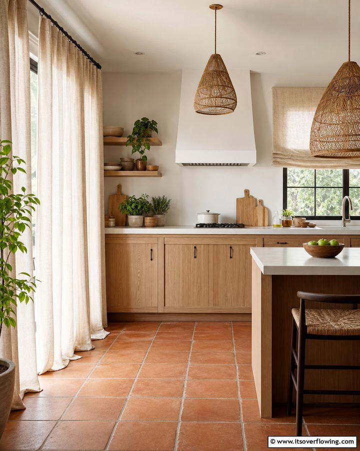 Eco Friendly Natural Fabrics - 21 Kitchen Curtain Ideas to Enhance Light and Privacy