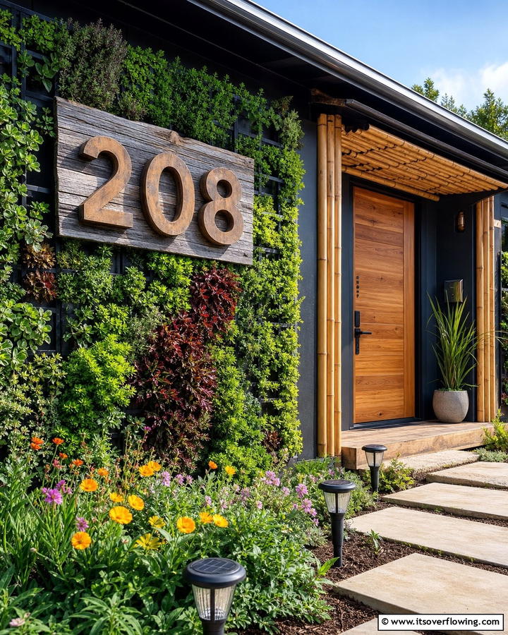 Eco Friendly Number Designs - 21 House Number Ideas to Boost Curb Appeal Creatively