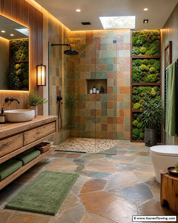 Eco Friendly Oasis - 21 Bathroom Shower Ideas to Upgrade Your Daily Routine