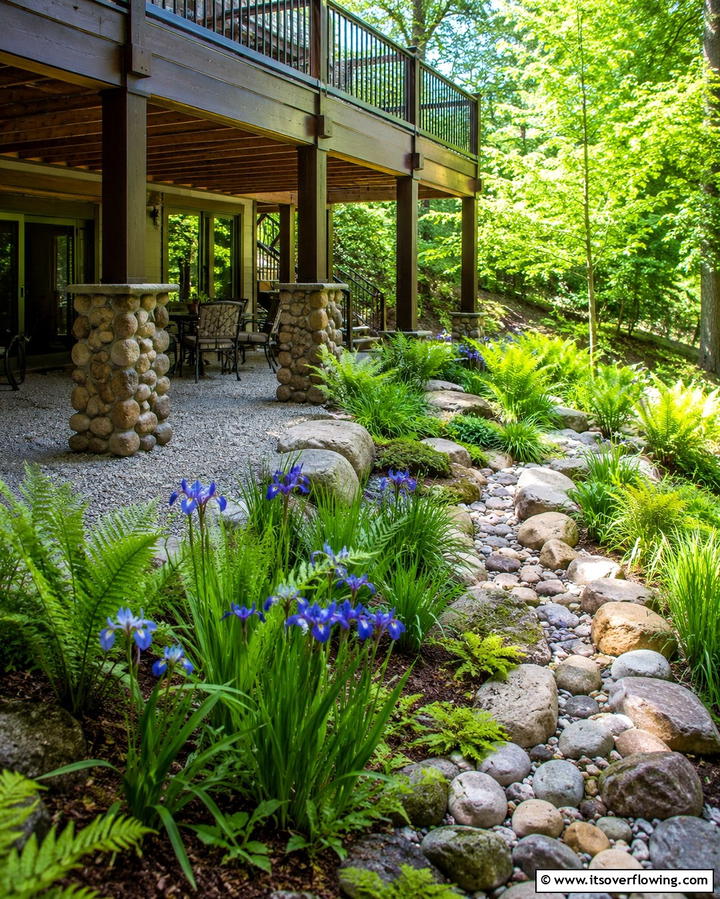 Eco Friendly Rain Garden - 25 Under Deck Landscaping Ideas for Hidden Spaces