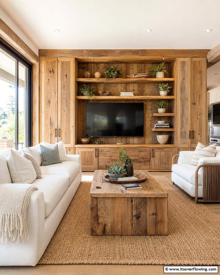 Eco Friendly Reclaimed Wood Cabinets - 21 Floor to Ceiling Cabinets Ideas for Modern Home Storage