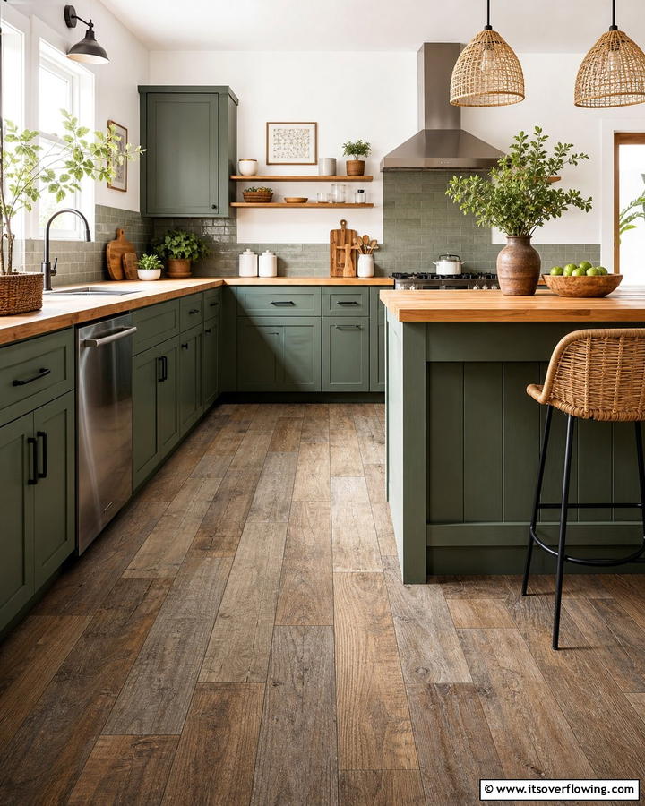 Eco Friendly Reclaimed Wood - 21 Kitchen Floor Tile Ideas- Durable & Stylish Options