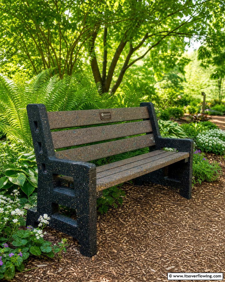 Eco Friendly Recycled Bench - 30 Charming Garden Bench Ideas for Relaxing Outdoor Spaces