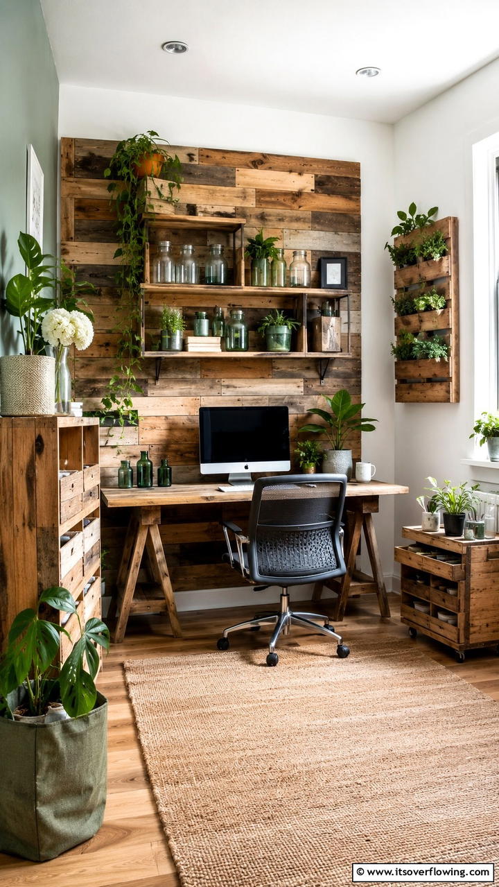 Eco Friendly Recycled Decor - 30 Desk Decor Ideas to Elevate Your Home Office