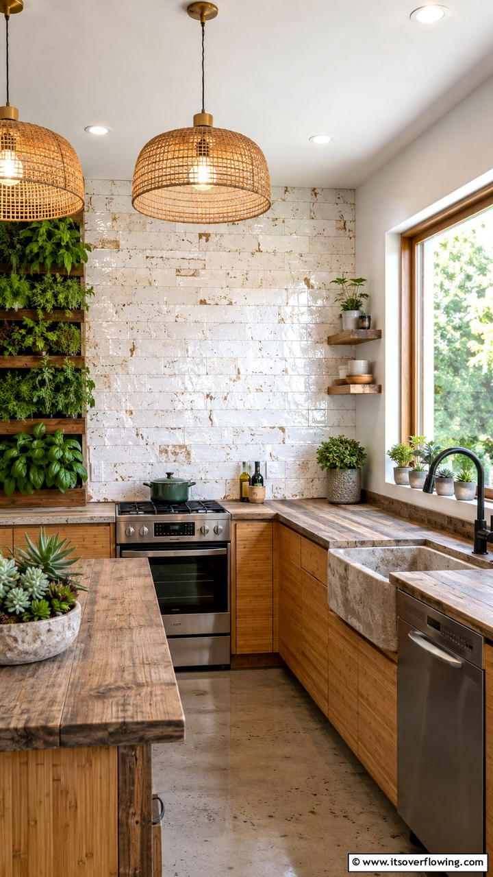 Eco Friendly Recycled Material - 21 Modern White Kitchen Backsplash Ideas for Style