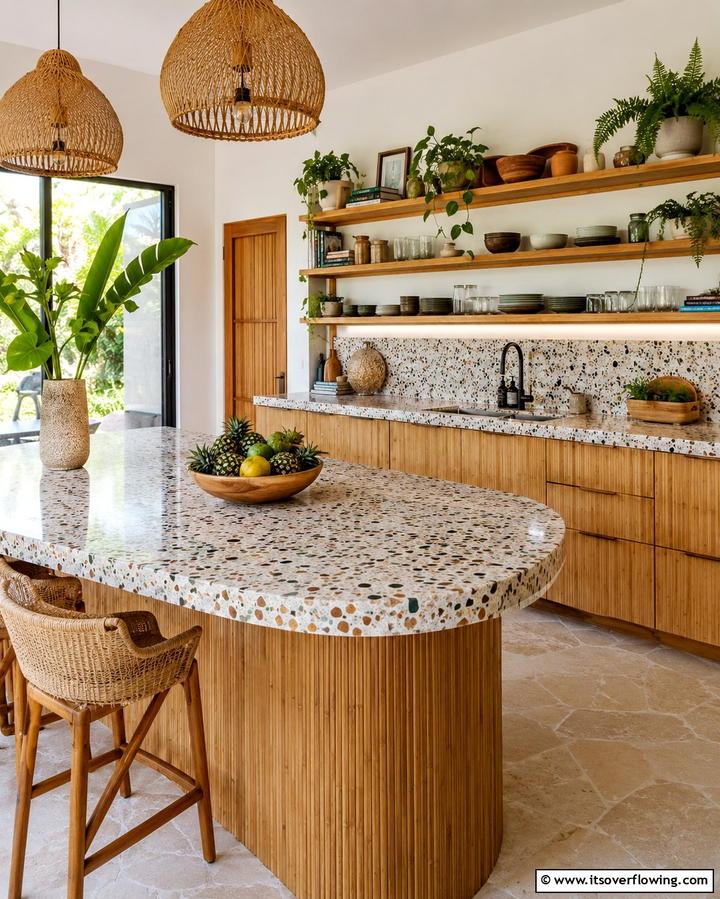 Eco Friendly Recycled Terrazzo Countertops - 20 Terrazzo Kitchen Countertops for a Unique Look