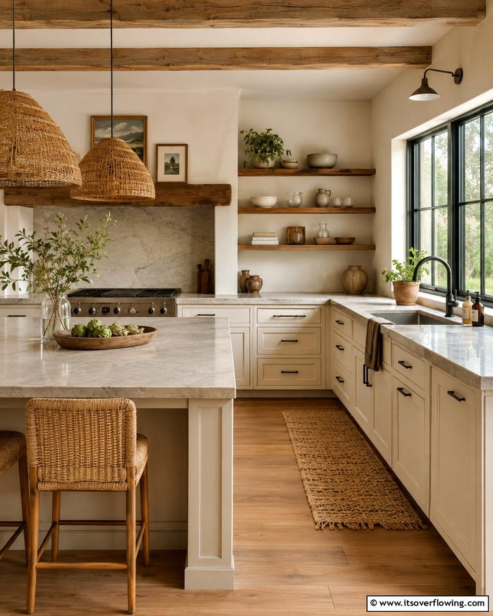 Eco Friendly Rustic Finishes - 30 Rustic White Kitchen Ideas for Timeless Farmhouse Style