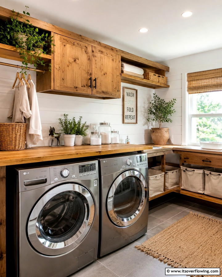 Eco Friendly Rustic Upgrades - 30 Rustic Laundry Room Ideas for Functional Farmhouse Style
