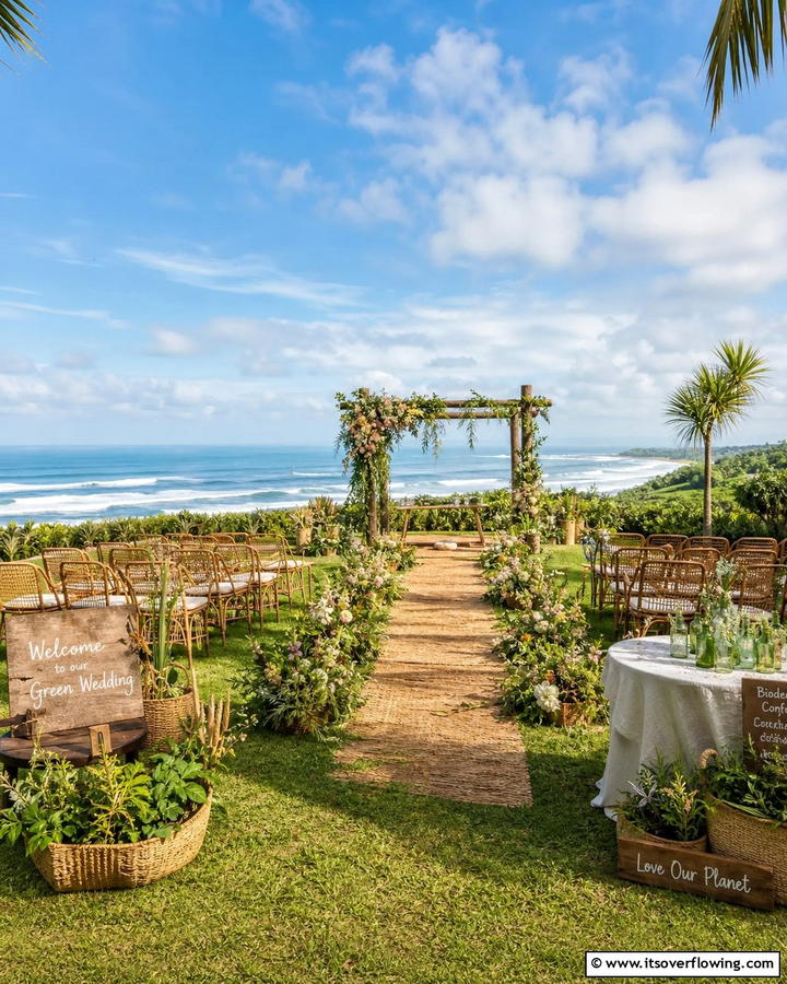Eco Friendly Seaside Event - 21 Beach Wedding Ideas for a Sun-Kissed Ceremony by the Ocean