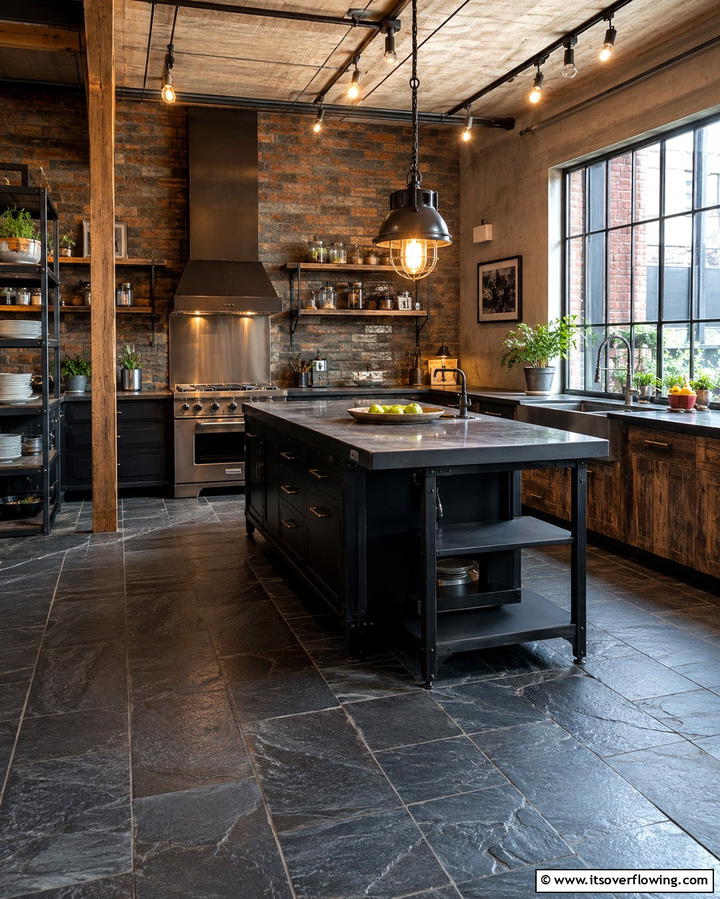 Eco Friendly Slate for Sustainable Kitchens - 25 Kitchens With Slate Floors for a Durable and Stylish Look
