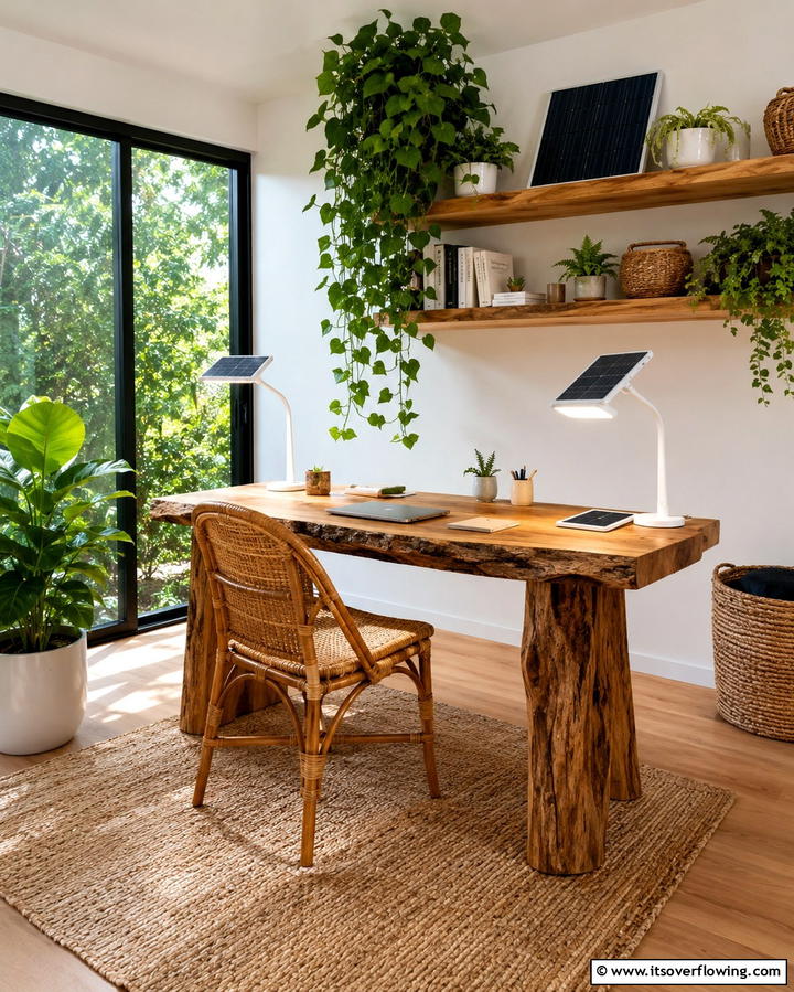 Eco Friendly Solar Lights - 30 Home Office Lighting Ideas- Brighten Your Workspace