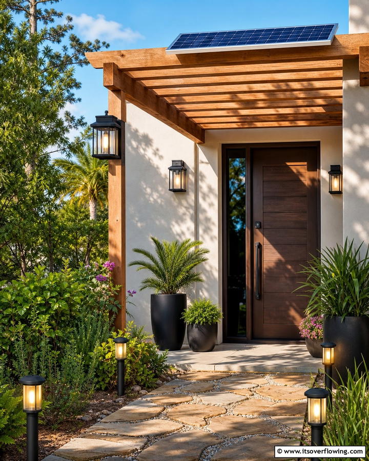 Eco Friendly Solar Solutions - 21 Entryway Lighting Ideas to Brighten Your Foyer