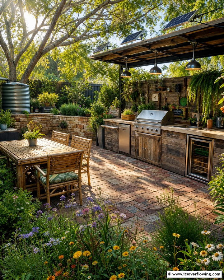 Eco Friendly Sustainable BBQ Area - 21 BBQ Area Ideas for the Ultimate Outdoor Cooking Experience