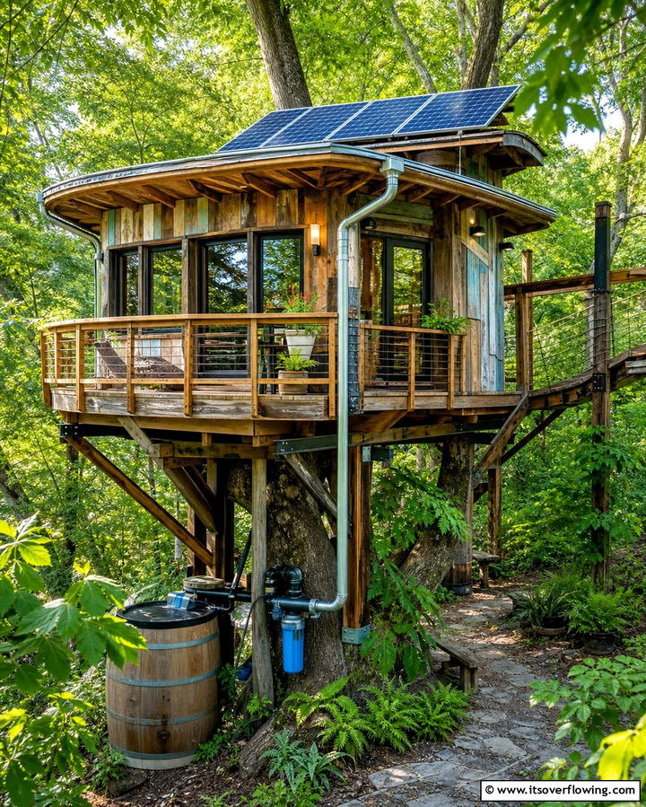 Eco Friendly Treehouse Design - 25 Tree House Ideas for Magical Outdoor Adventures