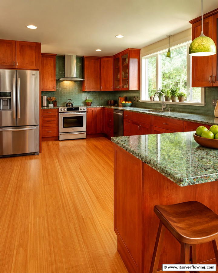 Eco Friendly and Sustainable Choice - 25 Natural Cherry Kitchen Cabinets for a Warm and Inviting Look