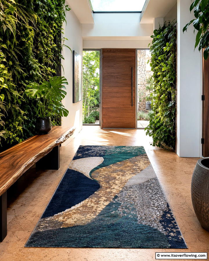 Eco Luxury Comfort - 30 Welcoming Entryway Rug Designs to Elevate First Impressions