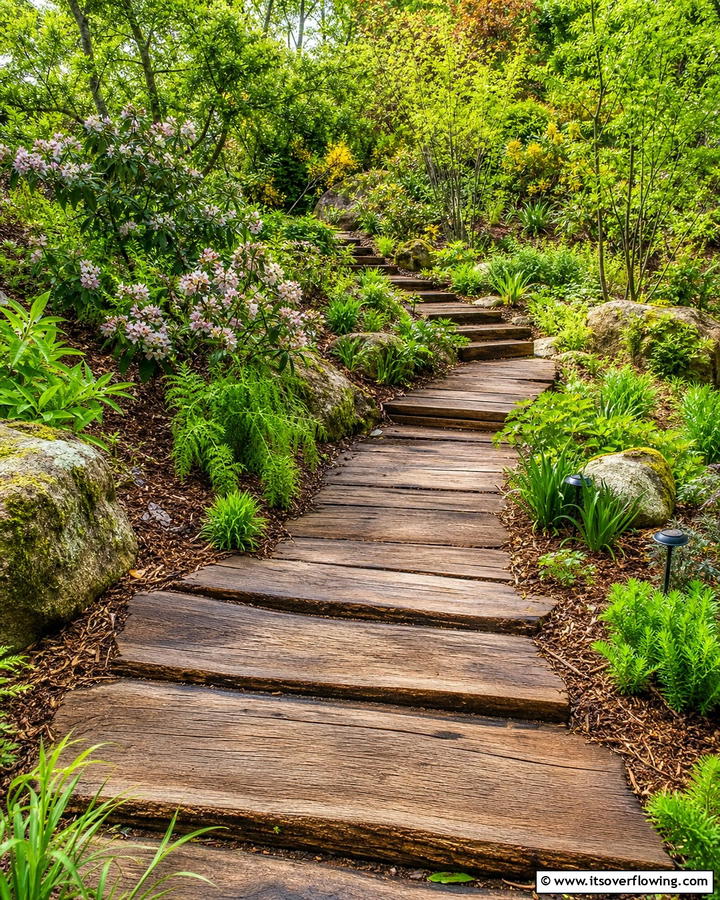 Eco Rustic Trail - 30 Wooden Walkway Ideas for Gardens and Outdoor Paths
