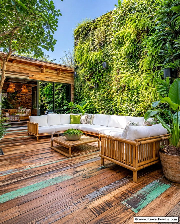 Eco Smart Reclaimed Wood Deck - 30 Budget-Friendly Backyard Deck Ideas for Stylish Outdoor Living