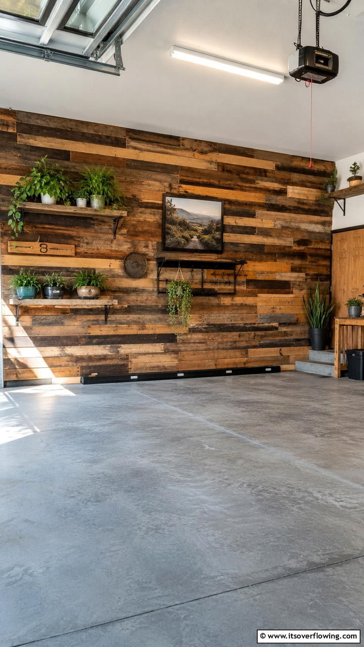 Eco friendly Reclaimed Wood - 30 Garage Wall Ideas for Organized, Functional Spaces