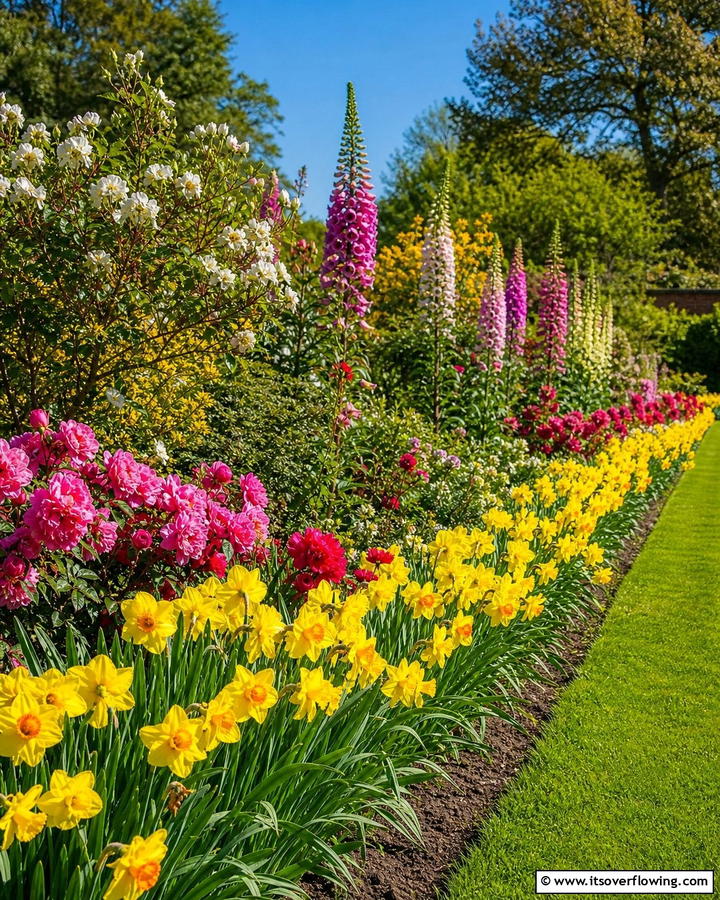 Edge Flower Beds with Daffodils - 20 Beautiful Daffodil Garden Ideas for a Spring Bloom