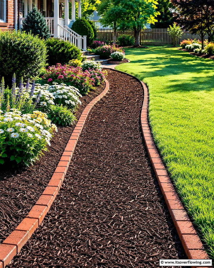 Edged Mulch Pathways - 25 Mulch Pathway Ideas for a Beautiful Garden
