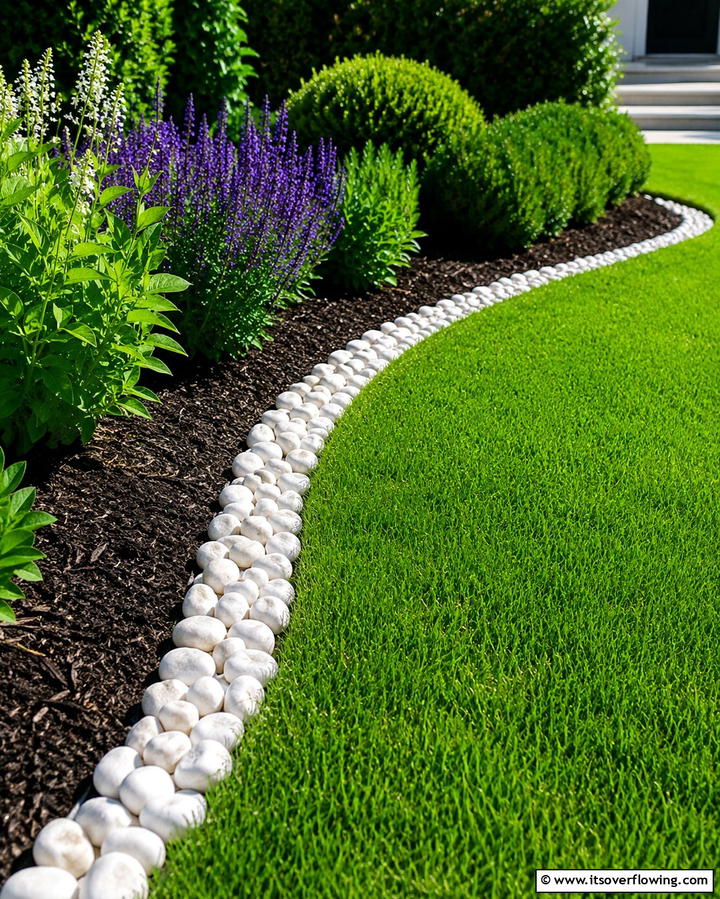 Edging and Borders - 25 White Rock Landscaping Ideas for a Clean Look