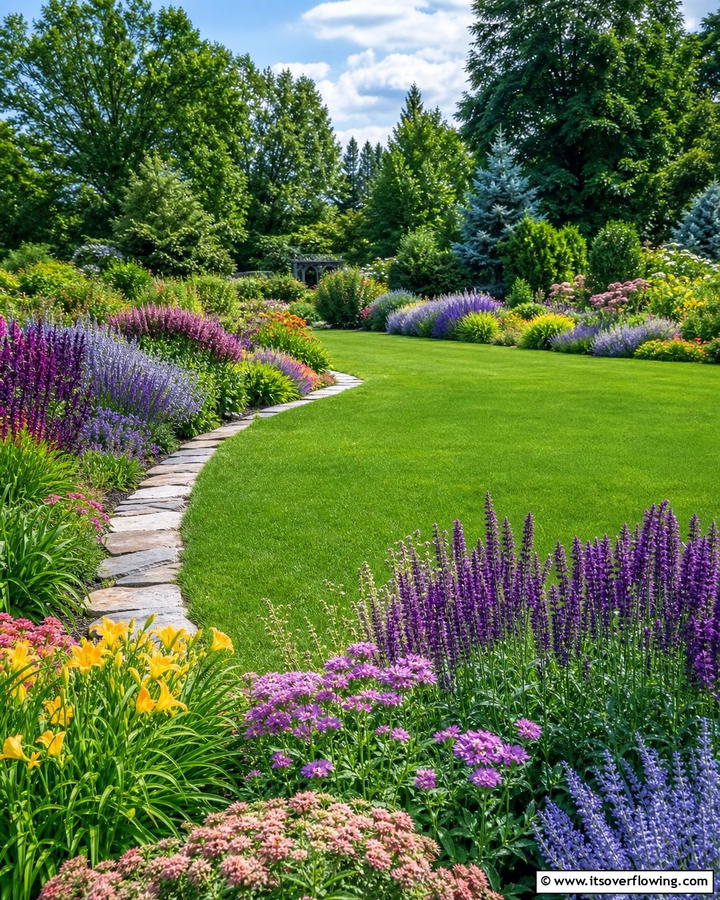 Edging with Perennials - 30 Garden Layout Ideas- Strategic Planting & Design Tips