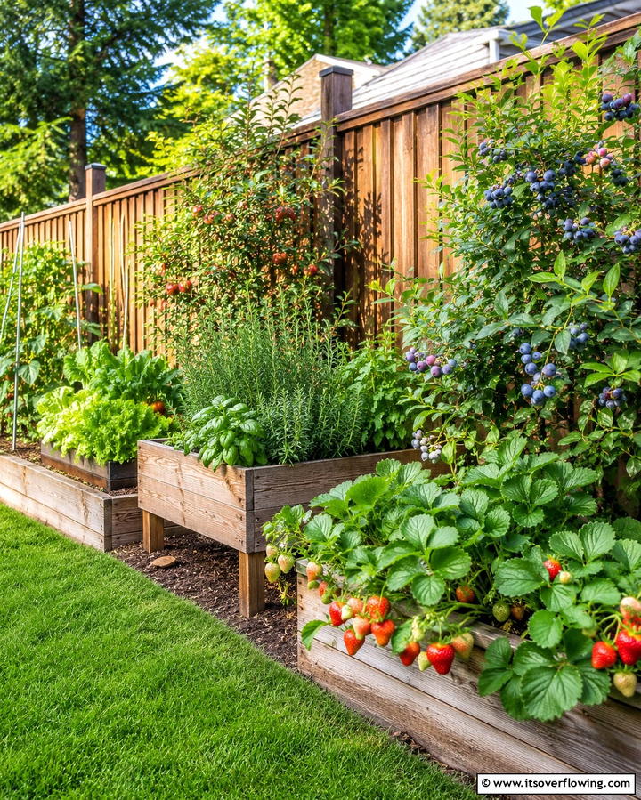 Edible Landscaping Touch - 30 Simple Fence Line Landscaping Ideas for Curb Appeal