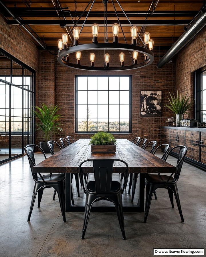 Edison Bulb Chandeliers - 20 Industrial Dining Room Ideas for a Modern Look