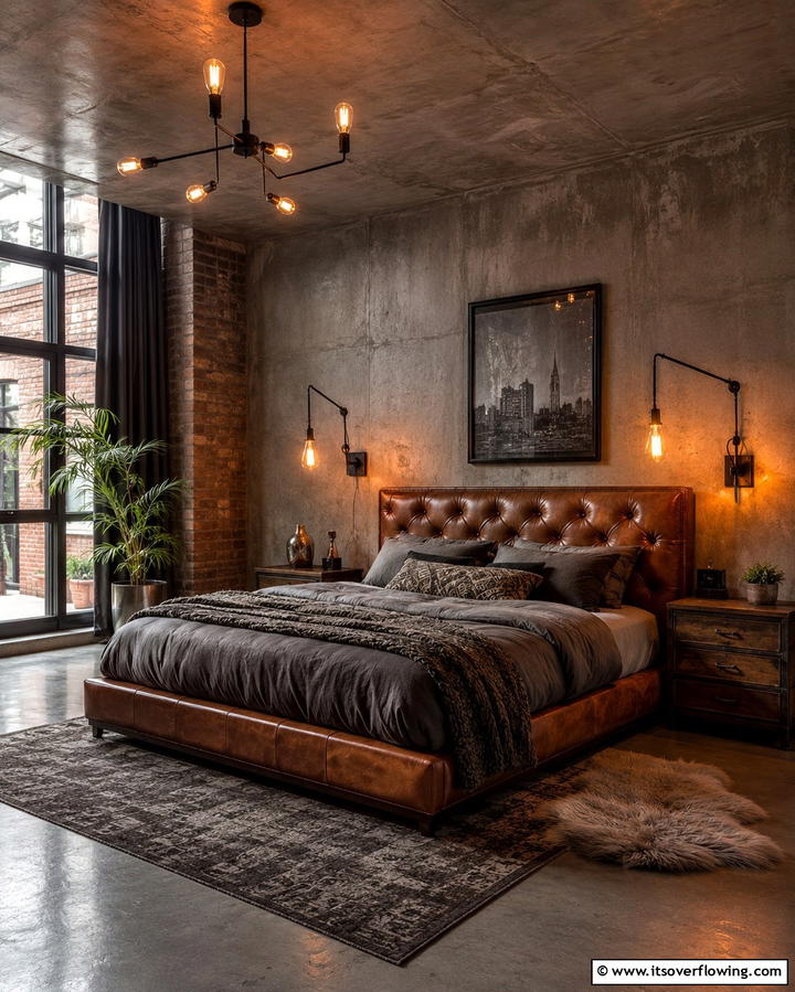 Edison Bulb Lighting - 25 Industrial Bedroom Ideas- Urban & Stylish Designs