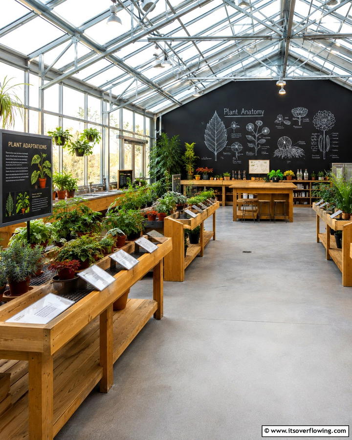 Educational Greenhouse Space - 25 Greenhouse Room Ideas for a Plant Lover’s Paradise