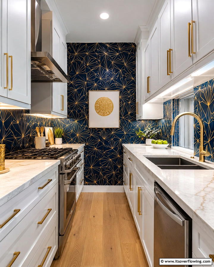 Effective Use of Backsplash - 30 Galley Kitchen Ideas for Efficient and Stylish Layouts